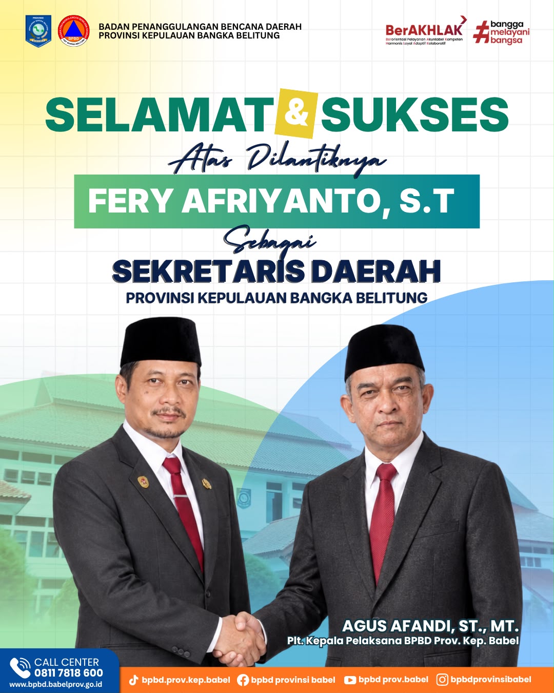 Selamat dan Sukses dilantiknya Sekretaris Daerah 