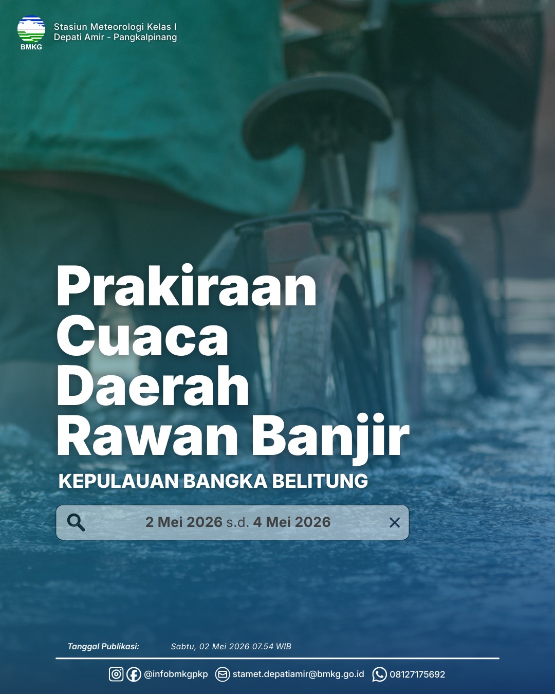 Prakiraan Cuaca Daerah Rawan Banjir 2-4 Mei 2026