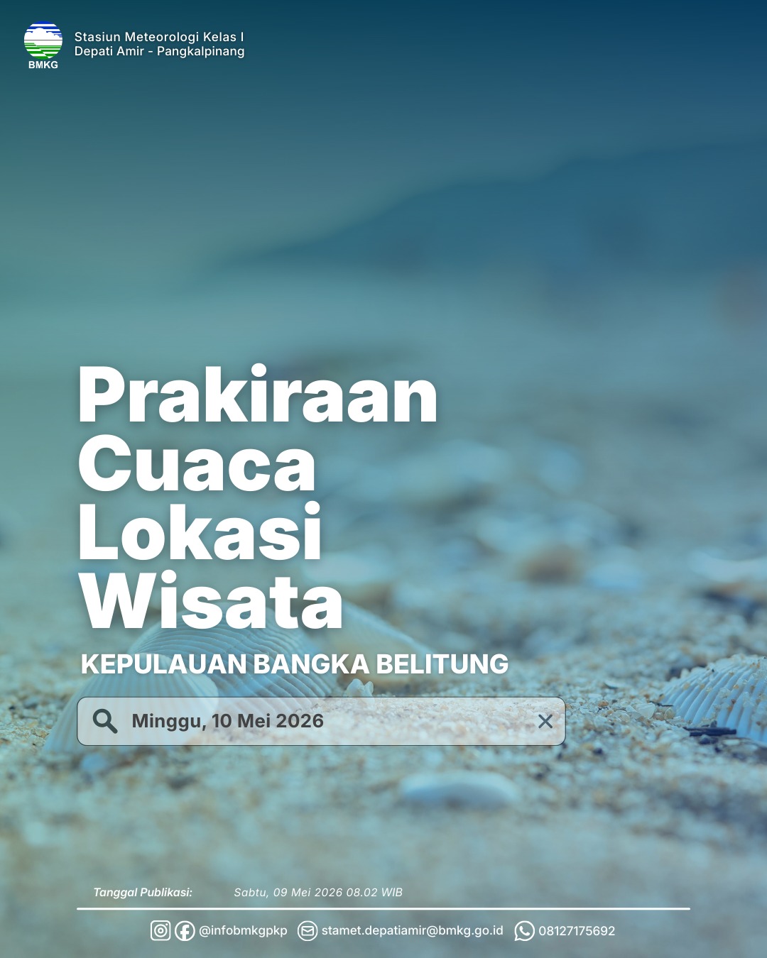 Prakiraan Cuaca dan Prakiraan Cuaca Lokasi Wisata 10 Mei 2026
